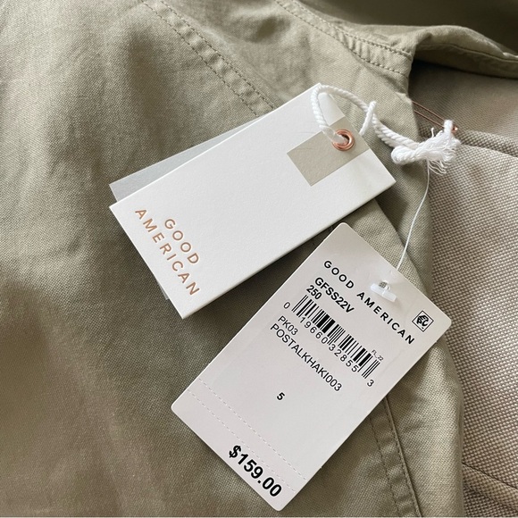 GOOD AMERICAN Womens Flight Suit Romper Size 5 Postal Khaki - Picture 10 of 15